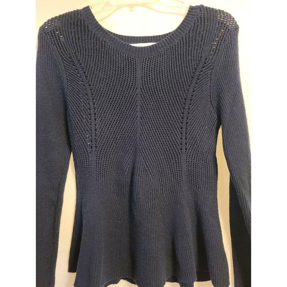 Cupcakes And Cashmere Solid Blue Pullover Sweater… - image 2